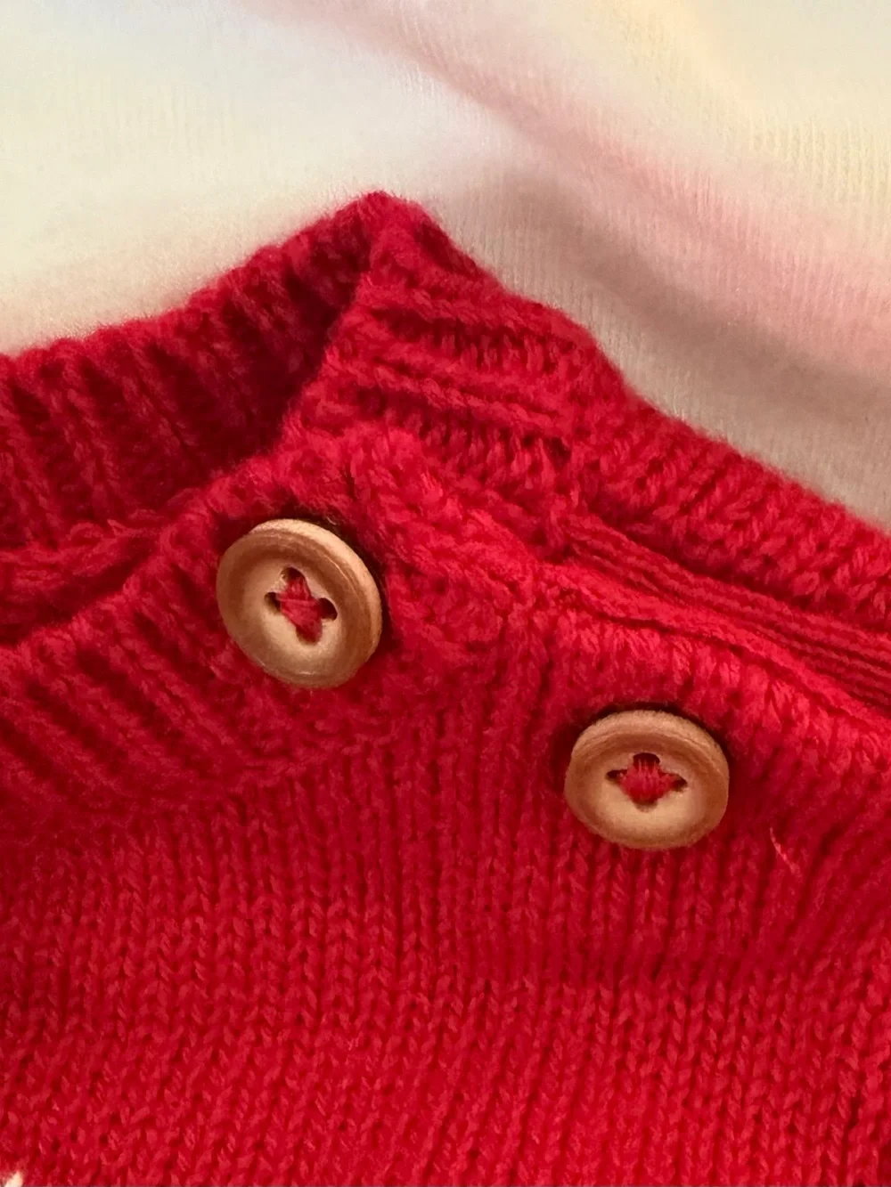 Carter's Red Knit Baby Sweater with White XO Pattern